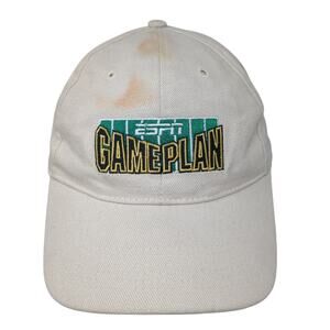 ESPN Game Plan Baseball Cap Beige One Size Adjustable Embroidered 6 Panel Seba